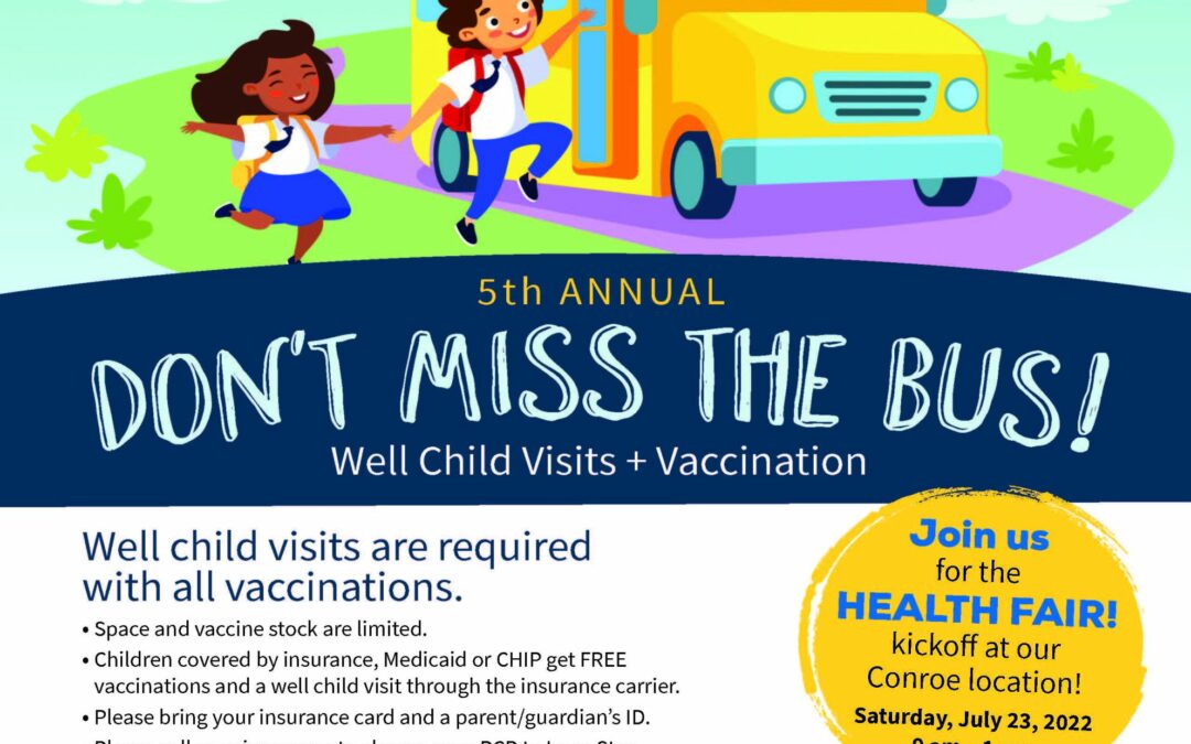Lone Star Family Health Center Offering Back to School Well Child Visits and Immunizations