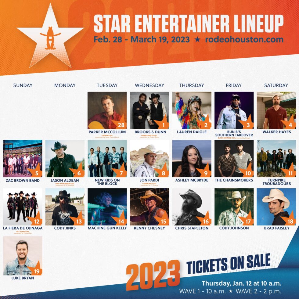 Kvst 2023 Rodeo Houston Lineup | Kstar Country K-Star Radio/KVST 99.7 FM ...