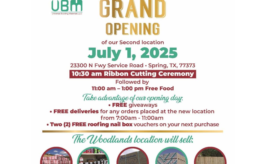 UBM Second Location Grand Opening in Spring