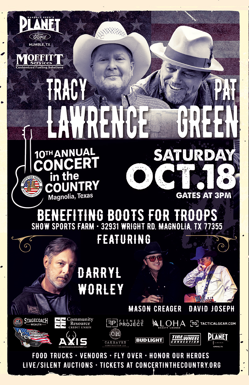 Concert in the Country with Tracy Lawrence, Pat Green, Darryl Worley and more