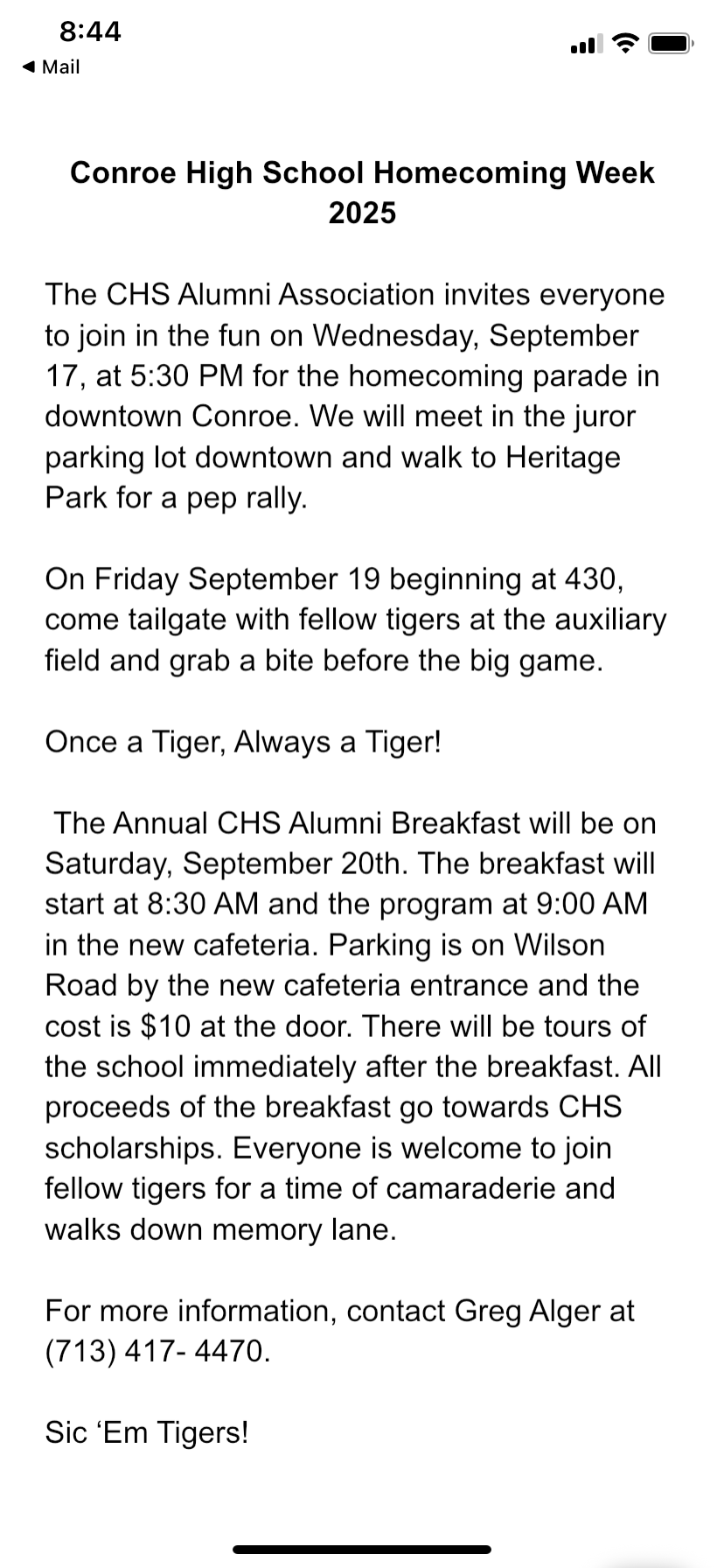 Conroe High School Homecoming Week