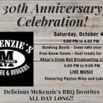 McKenzies Barbeque and Burgers 30th Anniversary Celebration- Live Broadcast