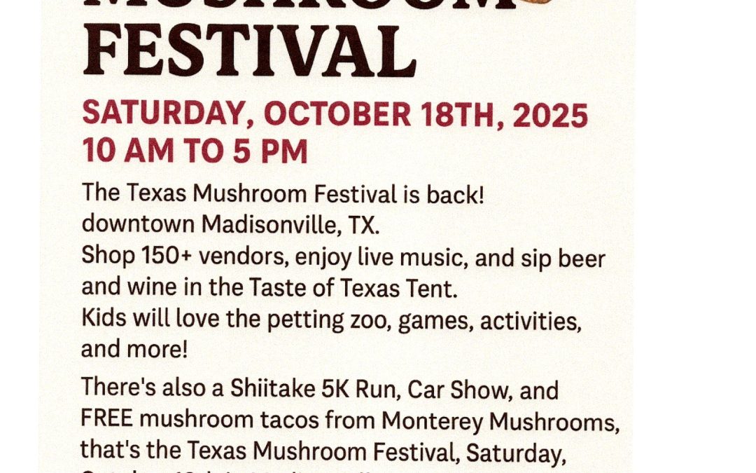 24th Annual Texas Mushroom Festival
