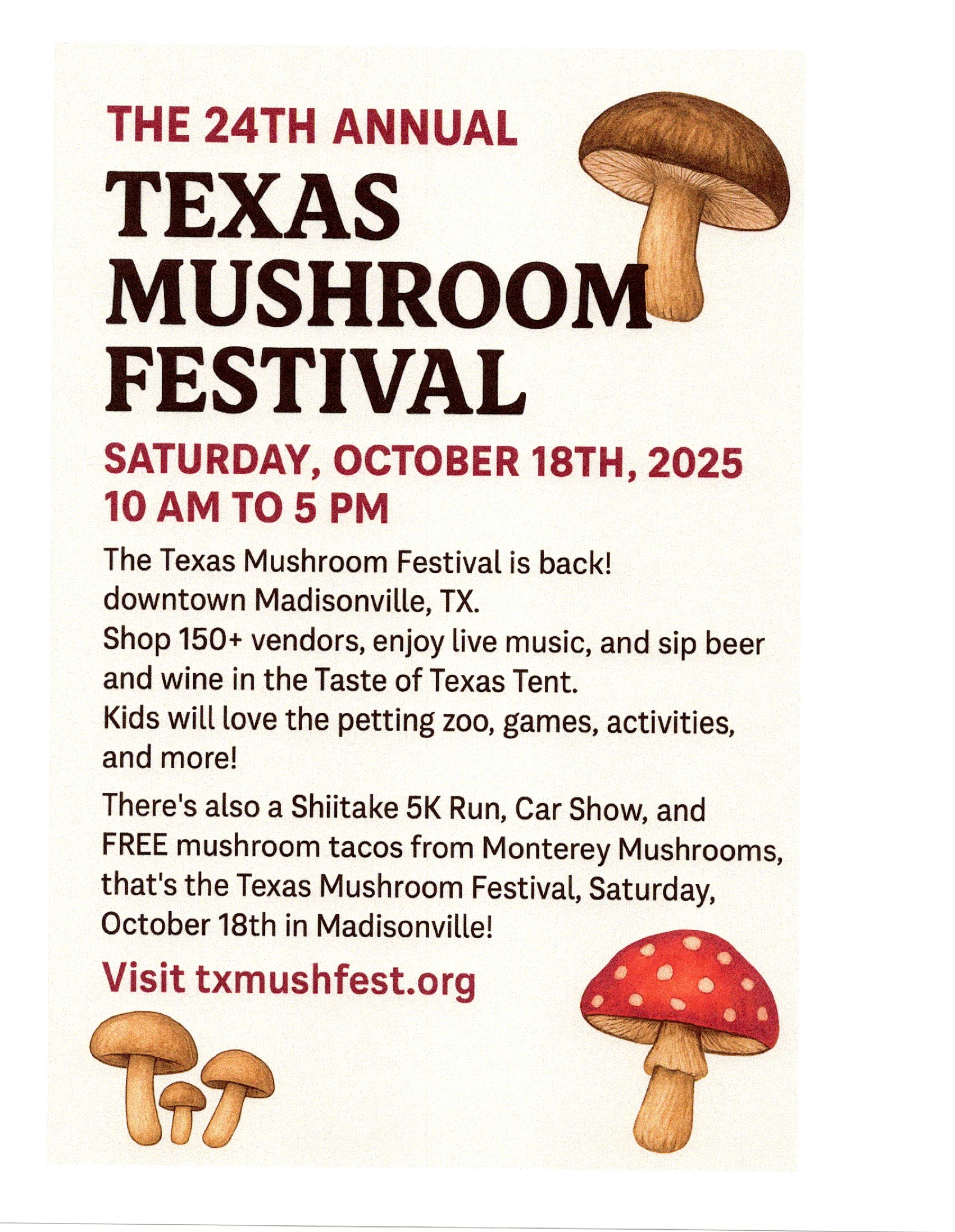 24th Annual Texas Mushroom Festival