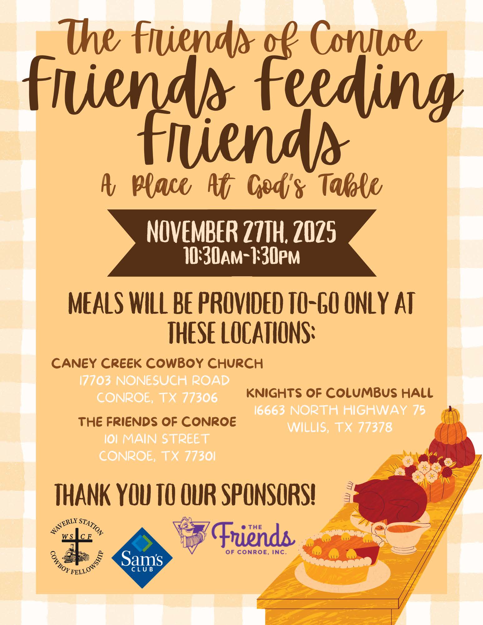 Friends of Conroe- Friends Feeding Friends Thanksgiving