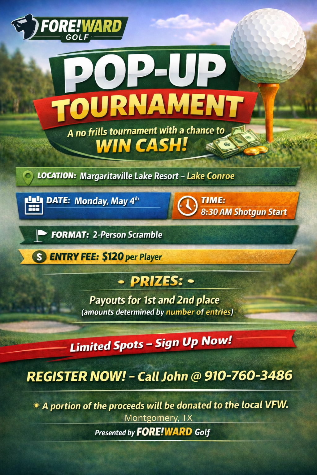 Fore!Ward Gold Tournament Benefiting VFW