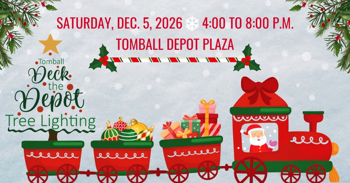 City of Tomball's Deck the Depot Tree Lighting