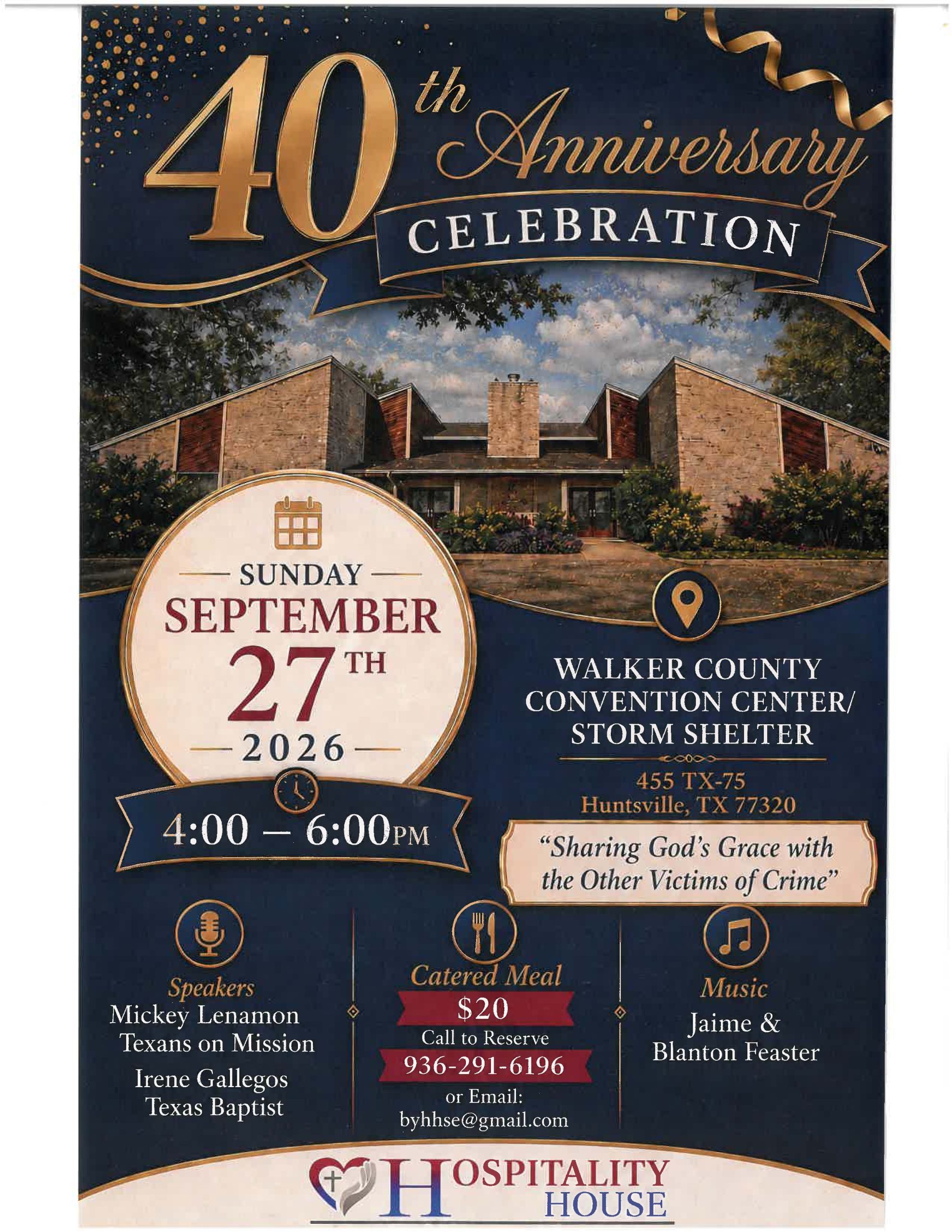 Hopitality House 40th Anniversary