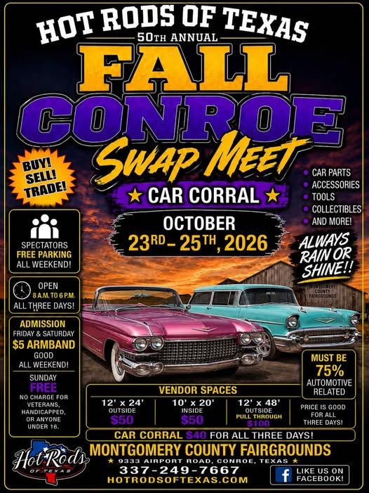 Hot Rods of Texas 50th Annual Conroe Swap Meet